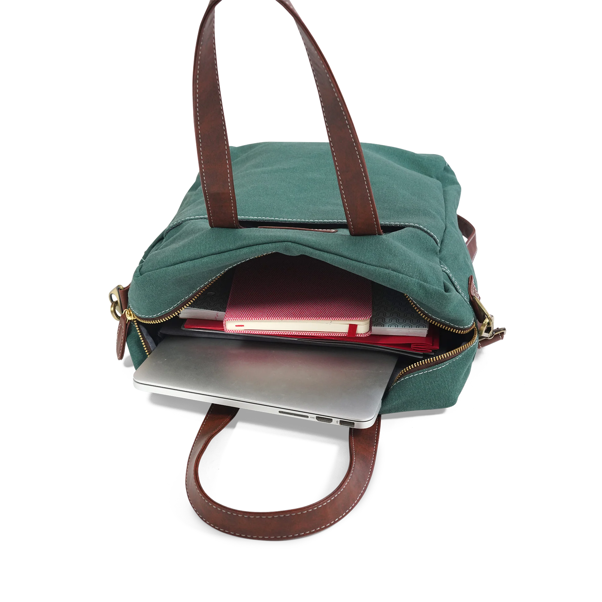 Commuter Tote - Waxed Hunter Green - Image 6