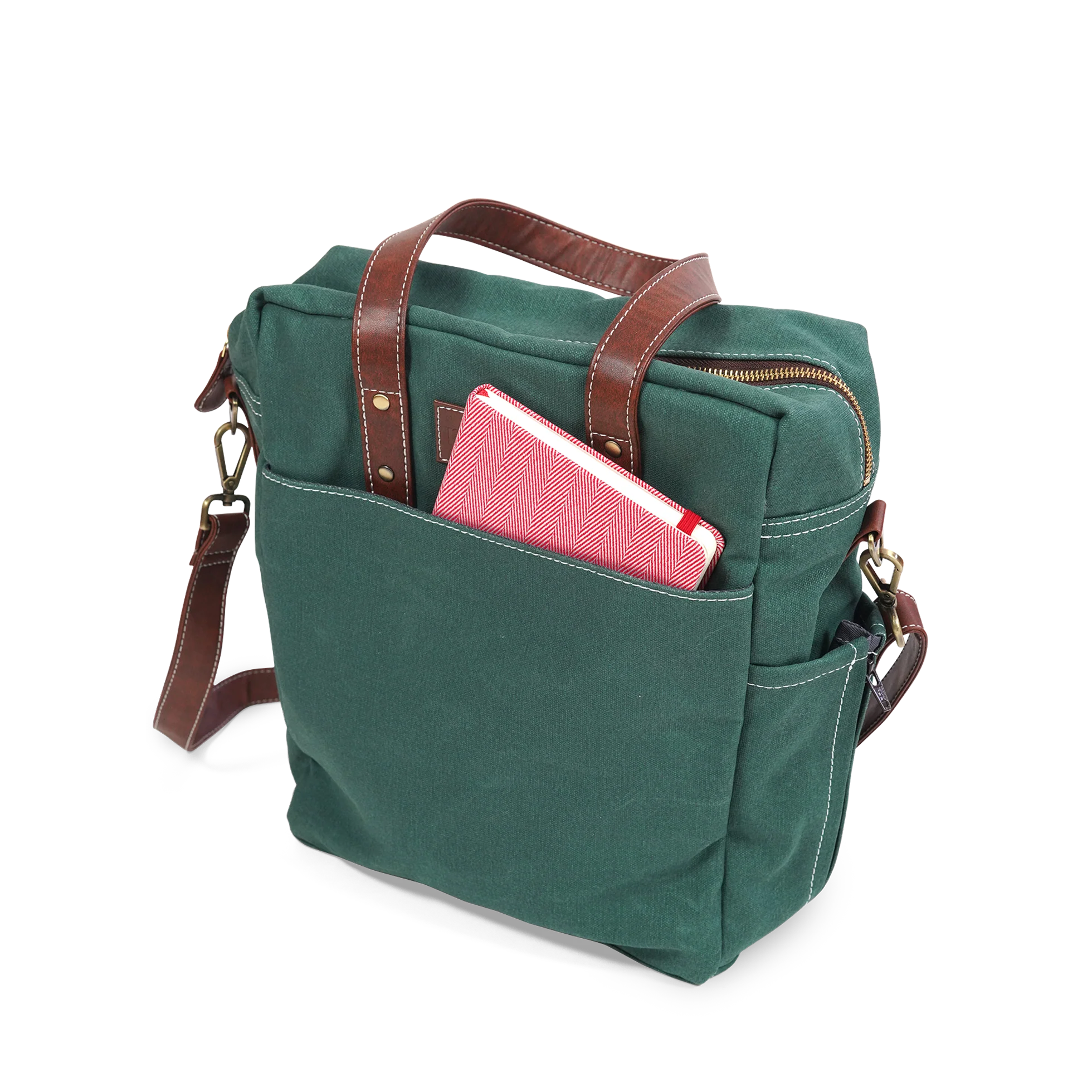Commuter Tote - Waxed Hunter Green - Image 7
