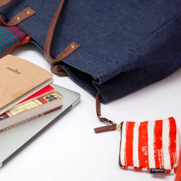 Carryall Tote - Charcoal Stripes - Image 3