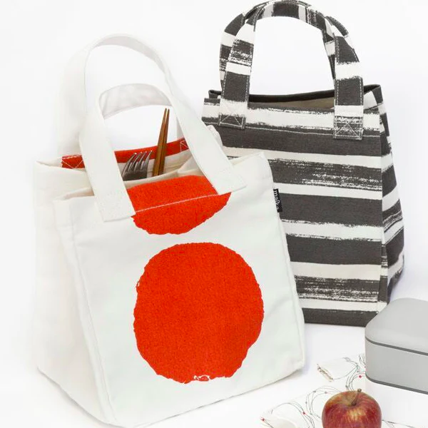 Lunch + Pie Tote - Charcoal Stripes - Image 5